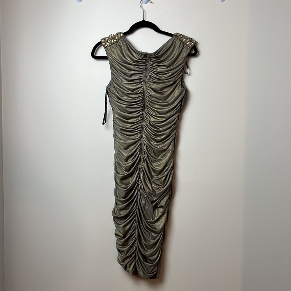 Cache Ruched Dress With Beading - image 6